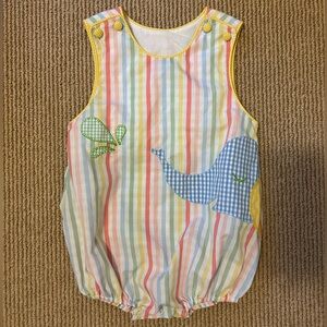 18M Shrimp and Grits Kids Striped Bubble